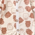 thumbnail image 4 of CAUYDY 3-6M 9-12M 18-24M Boys Sleepers for Newborn Baby Clothes Preemie Long Sleeve Romper Fall Winter Infant Boy Soft Pajamas Toddler Bodysuit Brown for Sizes 3-6 Months, 4 of 4