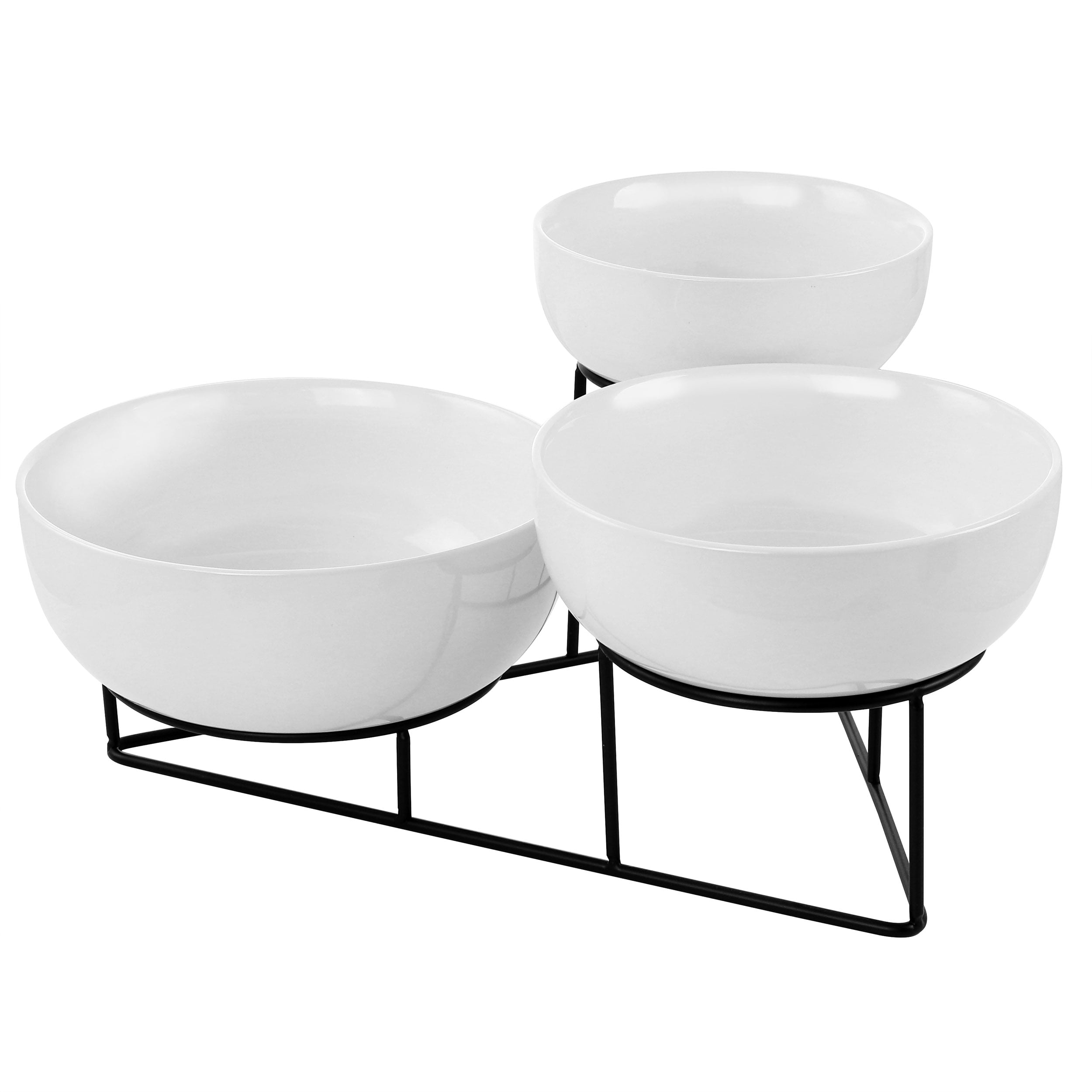 GBS Elite 4 Piece Bowl Set with Metal Rack