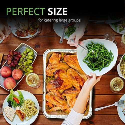 Durable Disposable Aluminum Foil Steam Roaster Baking Pans, Deep, Heavy  Duty Baking Roasting Broiling 21 x 13 x 3.5 inches Thanksgiving Turkey  Dinner 15 30 