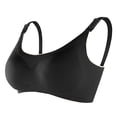 thumbnail image 1 of Aayomet Bralettes for Women With Support Silk Large Traceless Gathered Anti Drop Bra Without Steel Rings (Black, L), 1 of 4