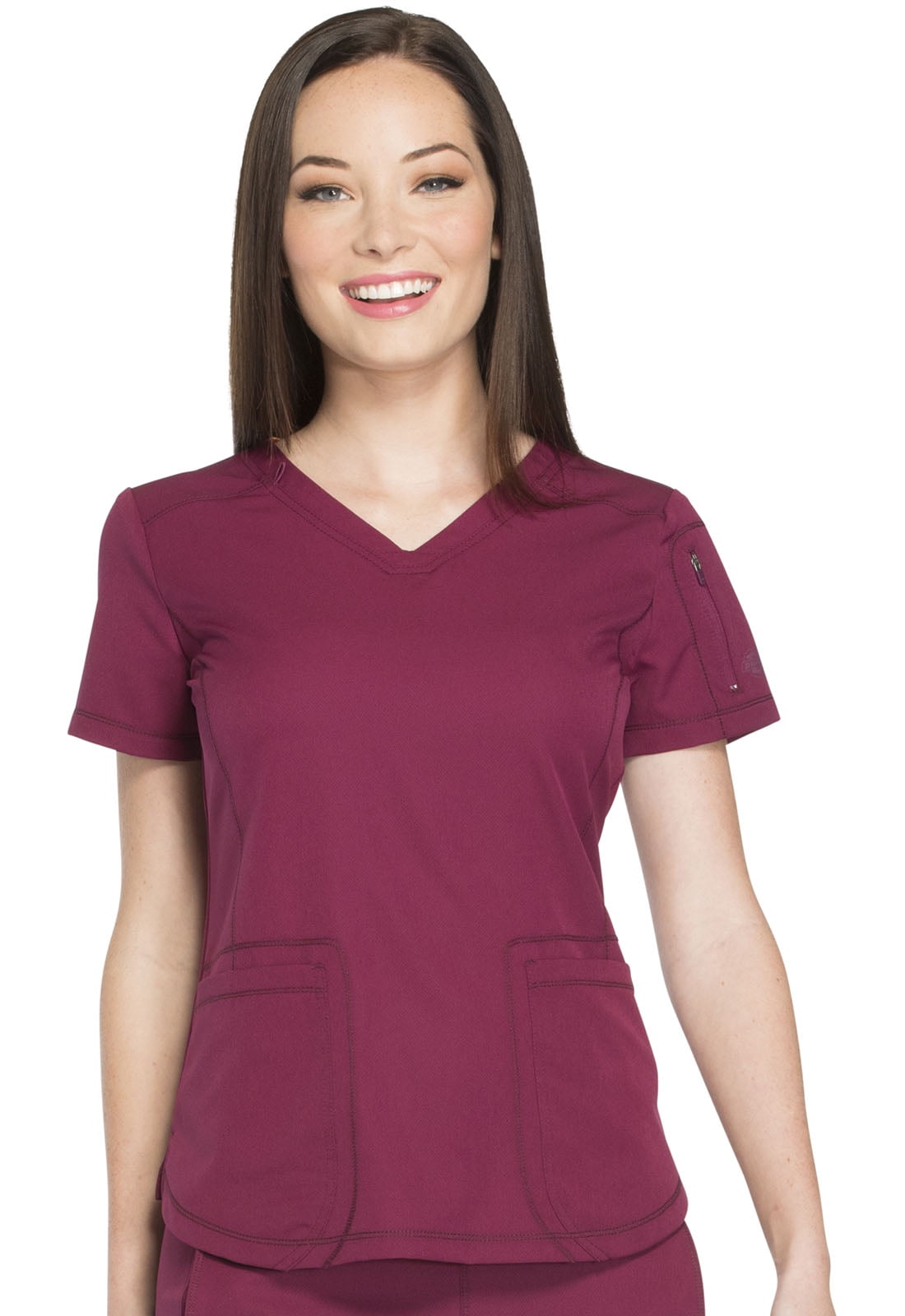 Dickies Dynamix Scrubs Top for Women VNeck DK730