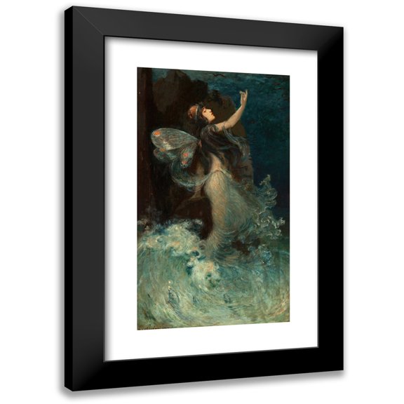 Paul Swan 10x14 Black Modern Framed Museum Art Print Titled - Water Nymph (1907)
