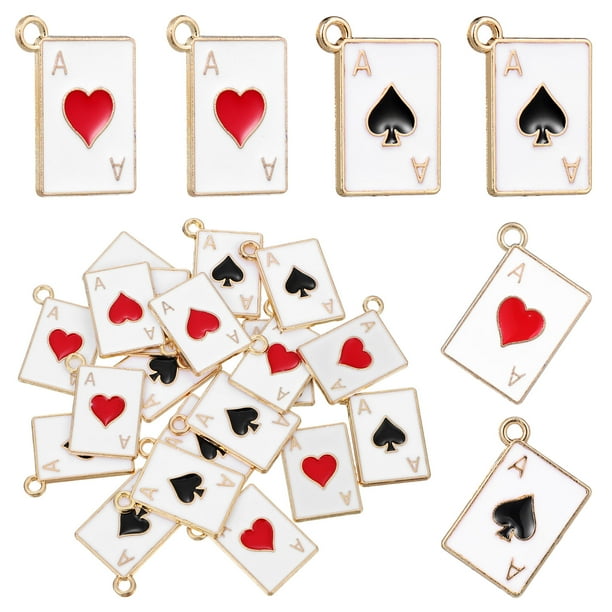 20 piezas colgantes de joyería DIY colgante en forma de póker encanto Mini colgantes de joyería