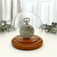 thumbnail image 2 of Plymor 3.5" x 4" Glass Display Dome Globe Cloche (Walnut MDF Base), Pack of 2, 2 of 3