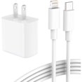 thumbnail image 1 of Chenchen 20W USB C Fast Charger Compatible with iPad Pro 12.9, 9.7 inch, iPad Air 3 2 1, Mini 5-1, iPad 9-4, iPhone 14 13 12 11 Pro Max Mini Xs Xr X, Wall Charger Block with 6.6ft Type-C to L Cable, 1 of 1