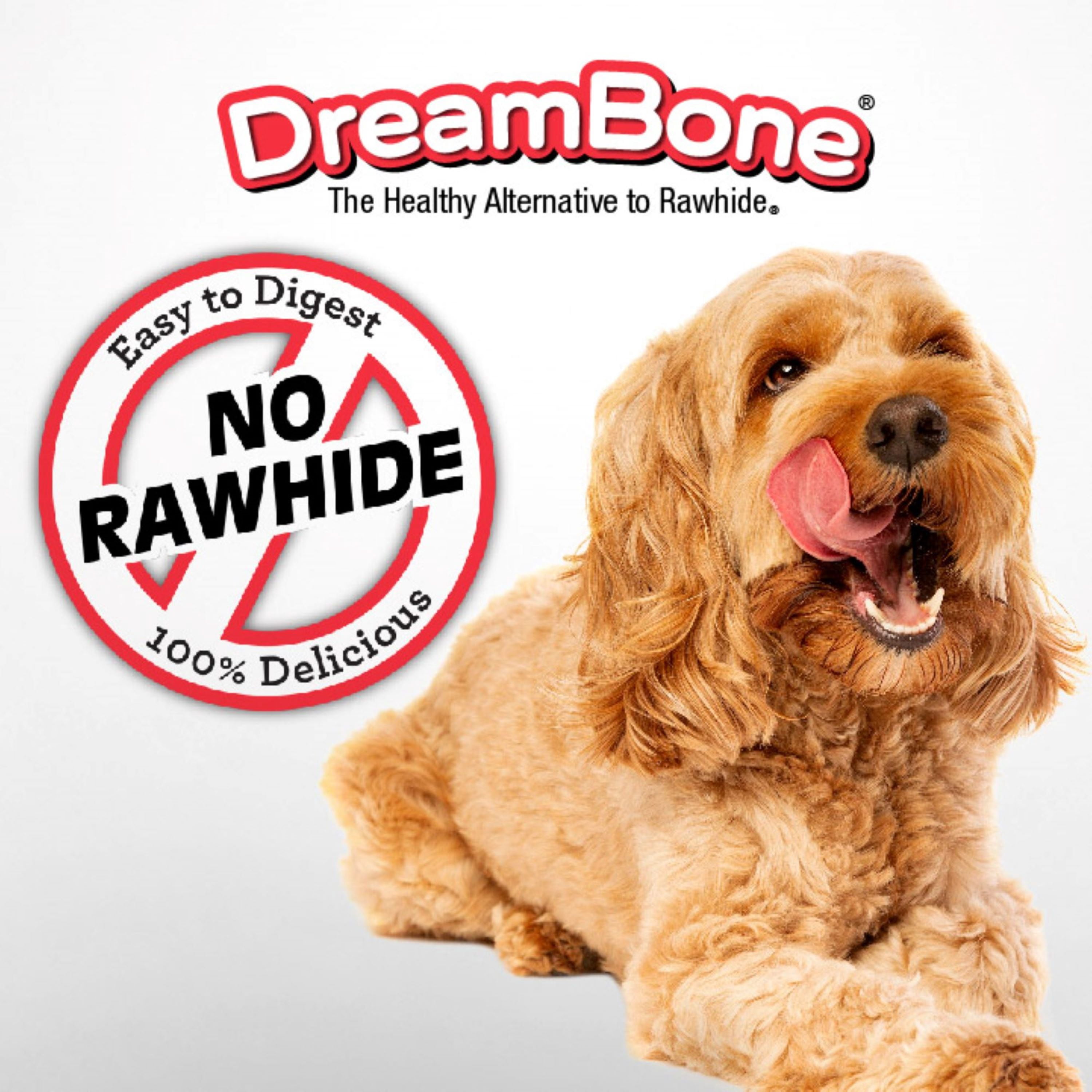(2 pack) DreamBone Triple Flavor Dumbbells Rawhide-Free Chews for Dogs, Made with Peanut Butter, 12 Count