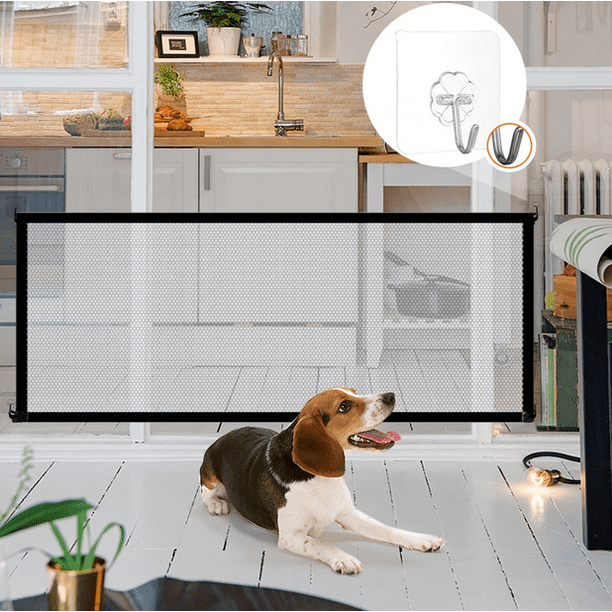 Adjustable Nylon Mesh Pet Gate Dimensions 28 Inches X 70 Inches