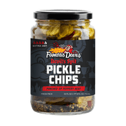 Famous Dave's Devil's Spit Pickle Chips, 24 fl oz Jar