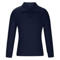 thumbnail image 5 of Elvqul Polo Shirts for Men Navy Cotton Long Sleeve Soft Collared Pull on Solid Comfort Tees Shirts, 5 of 8