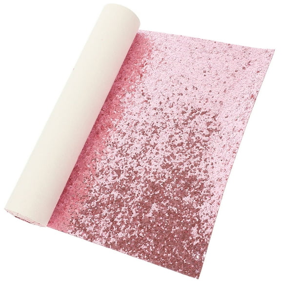 Minkissy 1Pack Glitter Sequin Sheet Pink For Wrapping Craft Material Women