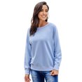 thumbnail image 1 of Women's French Terry Cotton Blend Pullover Sweatshirt, 1 of 4