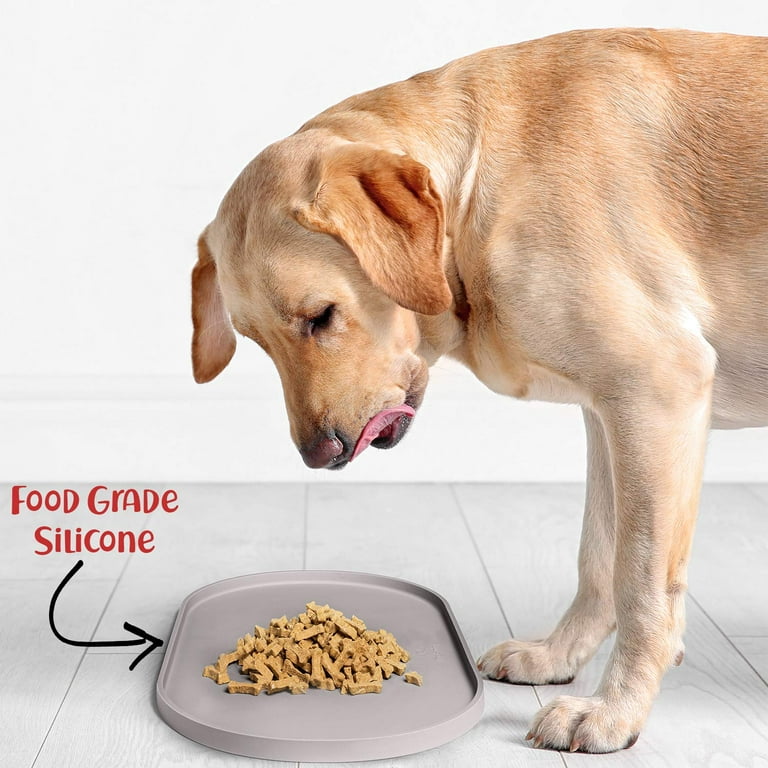 DogBuddy Dog Food Mat, Waterproof Dog Bowl Mat, Silicone Dog Mat for Food and Water, Pet Food Mat with Edges, Dog Food Mats for Floors, Nonslip Dog