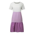 thumbnail image 5 of Dresses For Women 2024 Hide Belly Fat Patchwork Color Women's Floral Summer Dress V Neck Spaghetti Strap Casual Dress With Pockets, 5 of 6