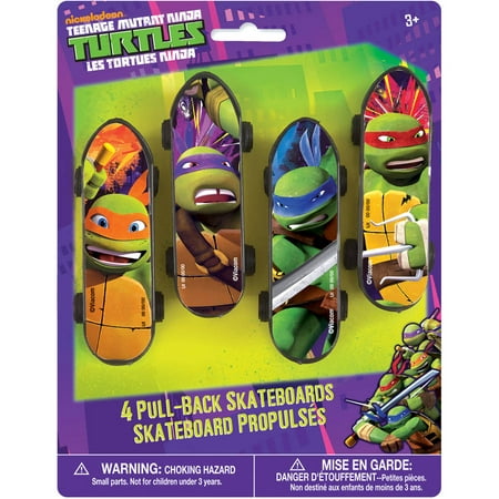 Teenage Mutant Ninja Turtles Skateboard Party Favors, 4ct