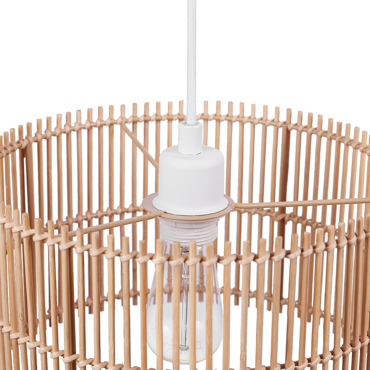 Globe Electric Tammi 1-Light Pendant Light Natural Bamboo Shade