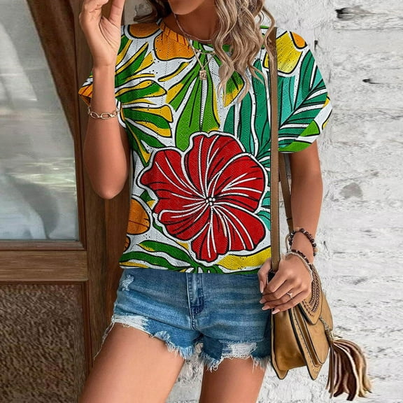 LiMoi Short Sleeve Shirt Womens Tops Dressy Blouses Oversized Tshirts for Women Graphic Tees Oversized Tops reorder items