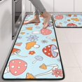 thumbnail image 2 of Kitchen Rugs Sets Of 2,Red Mushroom Flower Light Pattern Anti Fatigue Kitchen Mat Rugs Non Slip Washable,Decorative Kitchen Floor Mats for Kitchen,Sink,Laundry,17"x47"+17"x47", 2 of 5
