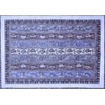 thumbnail image 1 of Ahgly Company Indoor Rectangle Abstract Blue Modern Area Rugs, 2' x 5', 1 of 4