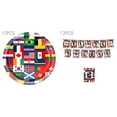 thumbnail image 1 of WUSUOWEI 23PCS International World Flags 10 Plates and 13 Flag Banner,Around The World,Globe Party Tableware,Cake Dessert Dinner Tableware,Tableware Decorations for Travel Trip,Party Supplies, 1 of 9