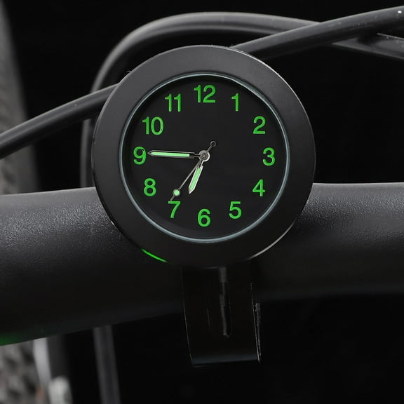 Topbathy Motorcycle Handlebar Clock Digital Clock for Bicycle Black Plastic 1Set Mountable