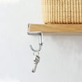 thumbnail image 5 of Table Backpack Holder Office Handbag Hook Student Purse Table Hanger Desk Headphone Hook Aluminium Alloy Nail Free Purse Hanger Holder Bag Hanger for Table Hanging Storage Hook (Silver 4 Pack), 5 of 5