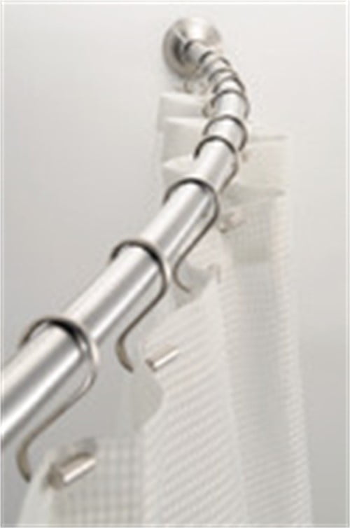 24pcs Polished Nickel Shower Curtain Hooks Rings Stainless Steel Rust-Resist vbg 