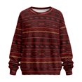 thumbnail image 4 of SCRAWLGOD American Tribal Horse Red Women Oversized Crewneck Sweatshirt Long Sleeve Pullover Tops Drop Shoulder Casual Trendy Workout Clothes with Pockets, L, 4 of 7