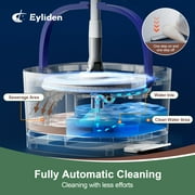 Eyliden Cordless Spin Mop and Bucket System with Pedal for Hardwood Floor, Electric Power Mop, 4 Pads