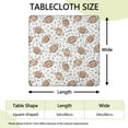 thumbnail image 2 of Football with Symbols Pattern Square Fitted Tablecloth with Elastic Edge,Square Table Cover,Washable Elastic Table Cover for Home Kitchen Party Decor 34"x34", 2 of 6