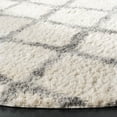 thumbnail image 4 of SAFAVIEH Berber Abel Geometric Shag Area Rug, Ivory/Gray, 6'7" x 6'7" Round, 4 of 9