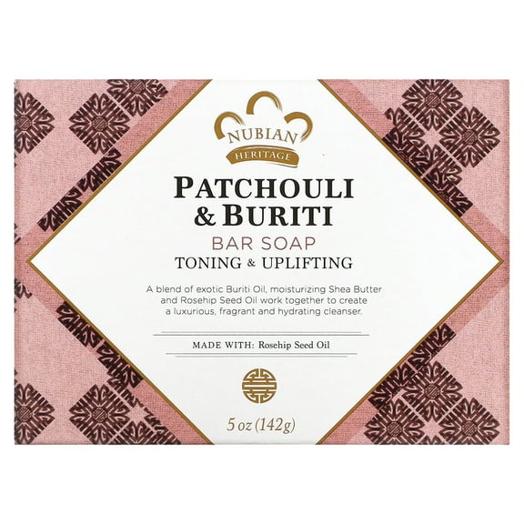 Nubian Heritage Patchouli & Buriti Bar Soap, 5 oz (142 g)