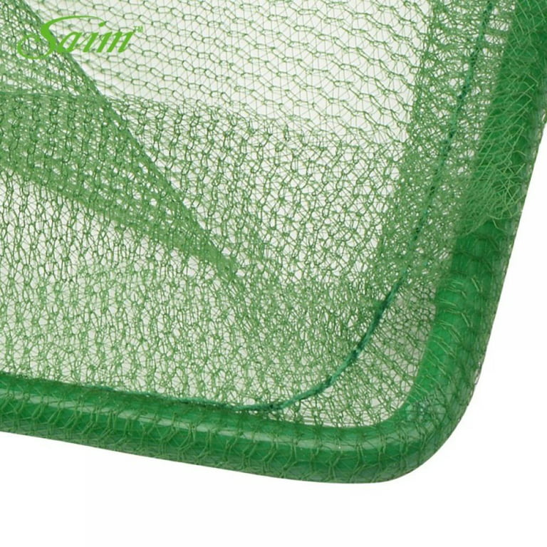 Topumt Green Fine Mesh Net Aquarium Fishing Net with Plastic Handle, Size: 8