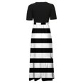 thumbnail image 3 of WILLBEST Vestidos Largos Casuales Para Mujer Vestidos De Verano Para Mujer 2025 Vestido Largo Cruzado De Manga Corta Con Estampado Floral Vestido De Línea A Con Volantes Y Retazos, 3 of 3