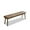 Brown, variant on GZXS Wood Dining Bench with Leather Cushion - Upholstered Entryway Bench, for Dining/Living Room, Bedroom End-of-Bed, 51.18 Inch (White+Walnut)
