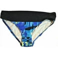 thumbnail image 2 of Calvin Klein BLACK/BLUE Printed Logo Bikini Swim Bottom, US 2X-Large, 2 of 4