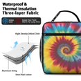 thumbnail image 4 of Red and Yellow Tie Dye Pattern Insulated Lunch Bag Teens,Lunch Box for Men Women for Work,Picnic or Travel,10.2x9.5x4.3 Inches,8 Can Capacity, 4 of 6