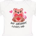 thumbnail image 4 of Inktastic My Granny Loves me- bear and hearts Boys or Girls Long Sleeve Baby Bodysuit, 4 of 5