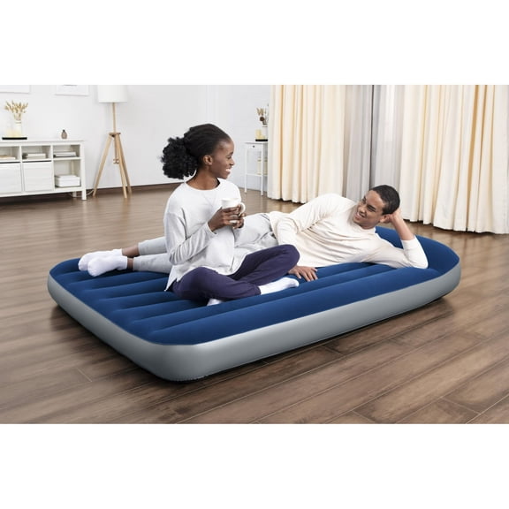 12" Full Size Tritech Air Mattress with Built-in AC Pump - Quick Inflate/Deflate, Durable for Guest/Travel/Camping Use