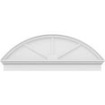 thumbnail image 3 of Ekena Millwork 54"W x 20-3/8"H x 2-3/4"P Segment Arch 3 Spoke Architectural Grade PVC Combination Pediment, 3 of 7