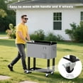 thumbnail image 5 of SHAREWIN 60 Quart Cooler Cart with Wheels and Handle, Drink Cooler Carts for Outdoor or Indoor Entertaining, Portable Bar Ice Chests with Bottle Opener & Cap Collector & Drain, 5 of 14