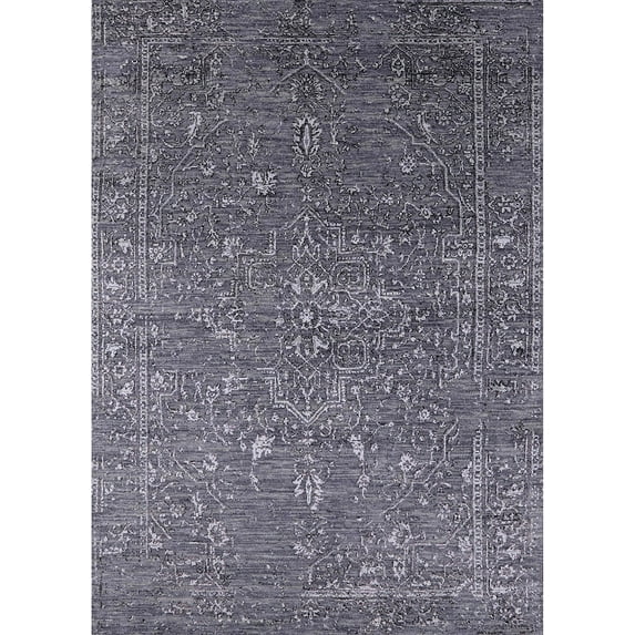 Ahgly Company Machine Washable Indoor Rectangle Industrial Modern Plum Purple Area Rugs, 2' x 5'