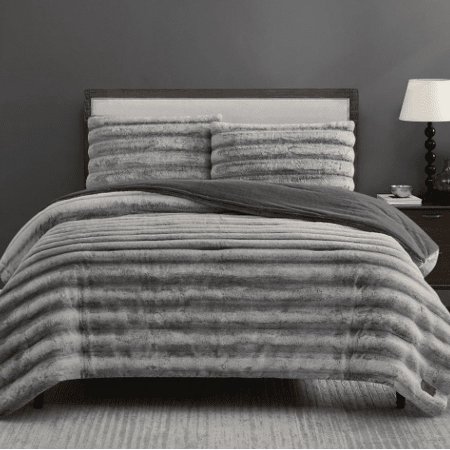 FRYE Channel 3-piece Faux Fur Comforter Set
