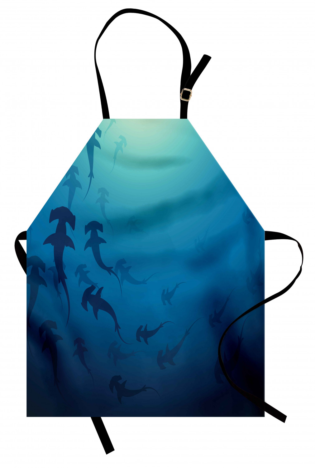 Sea Animals Apron Hammerhead Shark School Scan Ocean Dangerous Predator