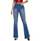 thumbnail image 1 of Gibobby Jeans pantalones de mujer Pantalones vaqueros de mujer Pantalones de mezclilla de pierna recta desgastados y rasgados elásticos(Azul,G), 1 of 4