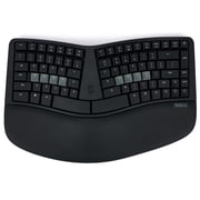 KINESIS mWave Ergonomic Keyboard for PC (Black) | Mechanical Switches | Bluetooth & USB | Programmable | Backlit | Windows Modifiers & Hotkeys