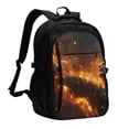 thumbnail image 1 of Easygdp Cool Fire Man Mochila para Laptop de Viaje con Puerto USB, Mochila para Laptop con Puerto de Carga USB para Mujeres y Hombres, 1 of 7
