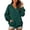 Army Green, variant on Oversized Sweatshirt for Women V Neck Long Sleeve Loose Pullover Wtih Kangaroo Pocket 2026 Fall Winter Casual Trendy Street Campus Pullover Daily Wear Army Green S