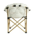 thumbnail image 6 of X-Large Faux Fur Saucer Chair,Portable Camping Chair Folding Chair,Moon Chair with Plush Cushion and Metal Frame,Patio Chair with Carry Bag for Bedroom Living Room Outdoor, 6 of 9