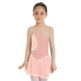 thumbnail image 2 of YONGHS Kids Girls Ice Figure Skating Dress Mesh Long Sleeves Tutu Skirted Leotard, 2 of 7