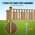thumbnail image 3 of KFFKFF 1 Pack 3.94 x 2.76 x 27.56 in No Dig Ground Anchor DIY Screw in Post Stake, 3 of 9